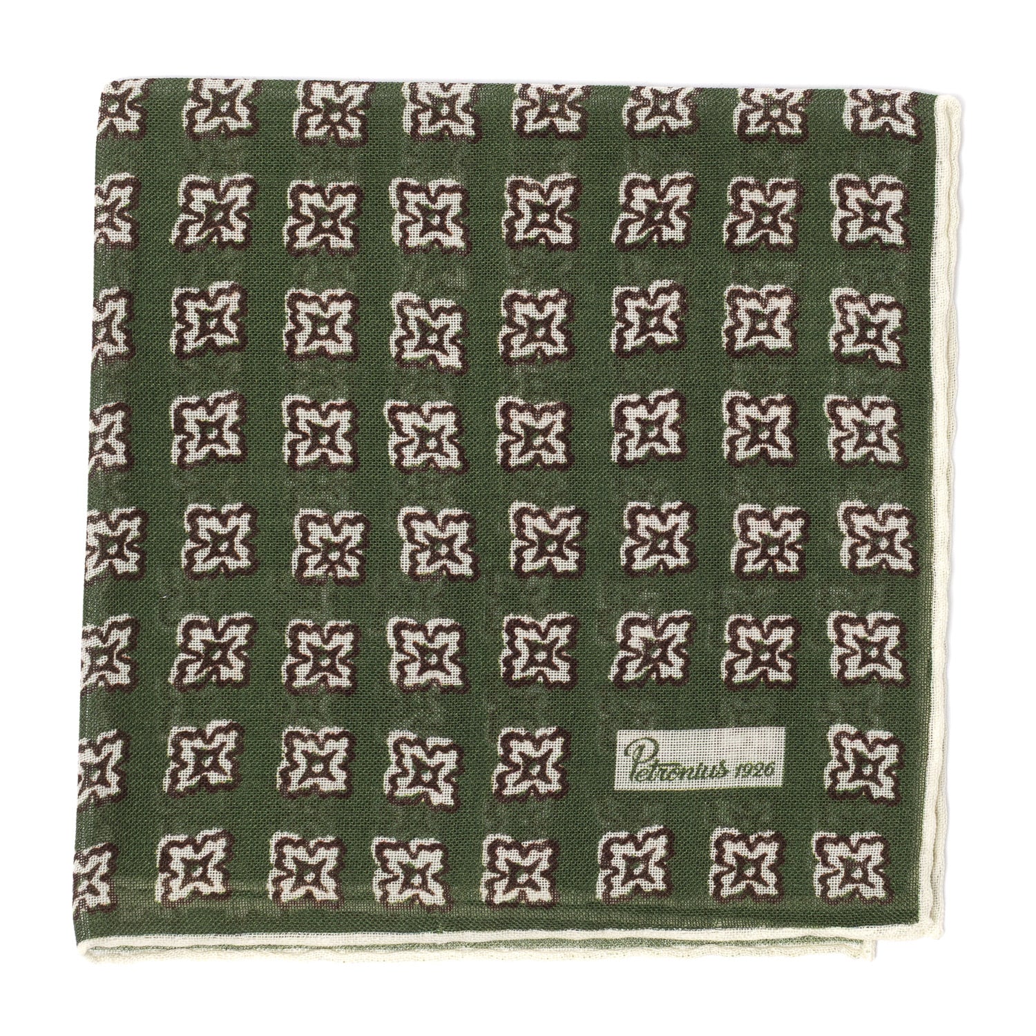 Pocket Square "Vintage 38" made of Wool and Silk - hand-rolled